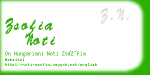 zsofia noti business card